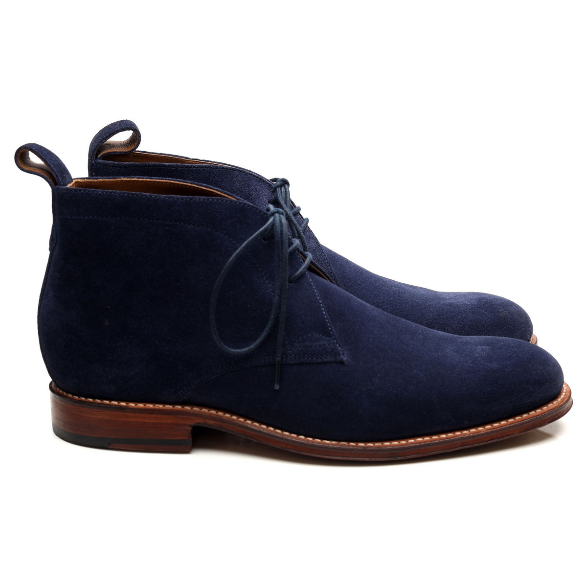 &#39;Marcus&#39; Blue Suede Chukka Boots UK 7.5 F