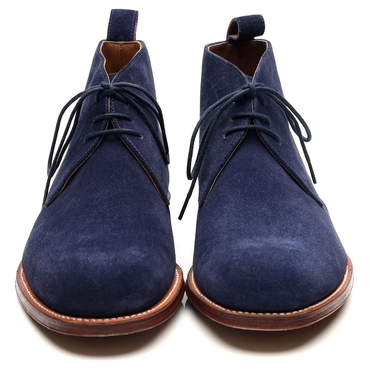 &#39;Marcus&#39; Blue Suede Chukka Boots UK 7.5 F