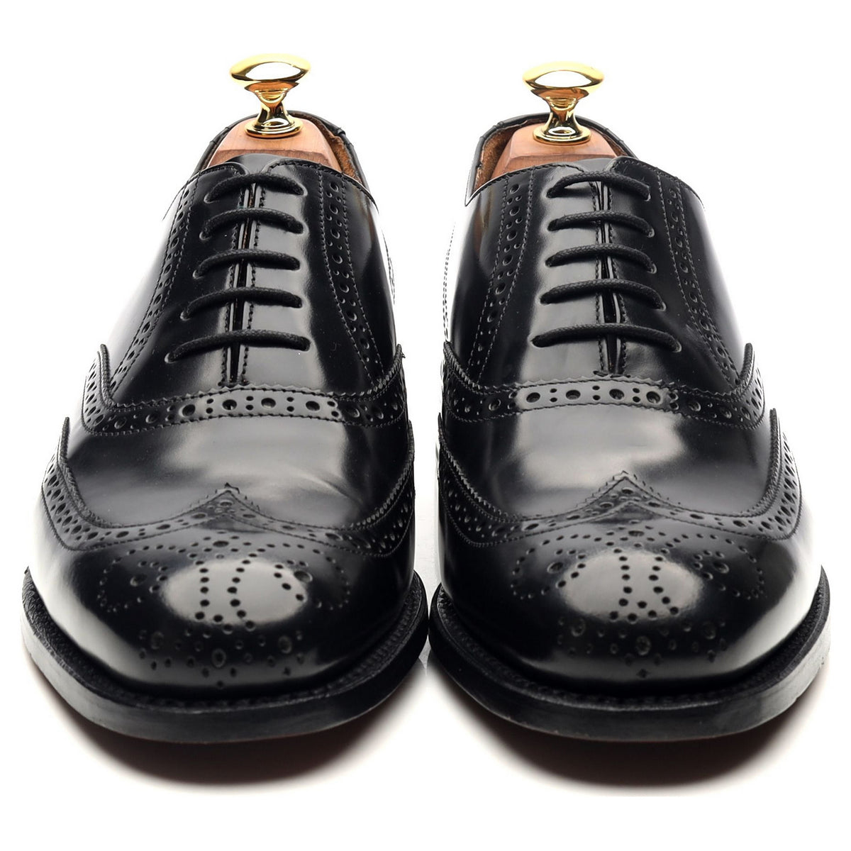 George Webb Black Leather Oxford Brogues UK 6.5 G