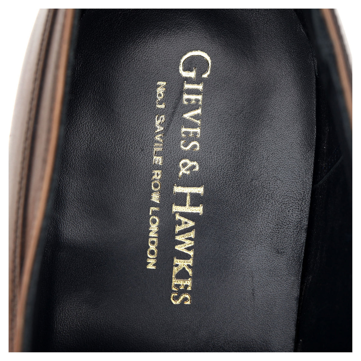 Gieves &amp; Hawkes Brown Leather Oxford UK 11 F