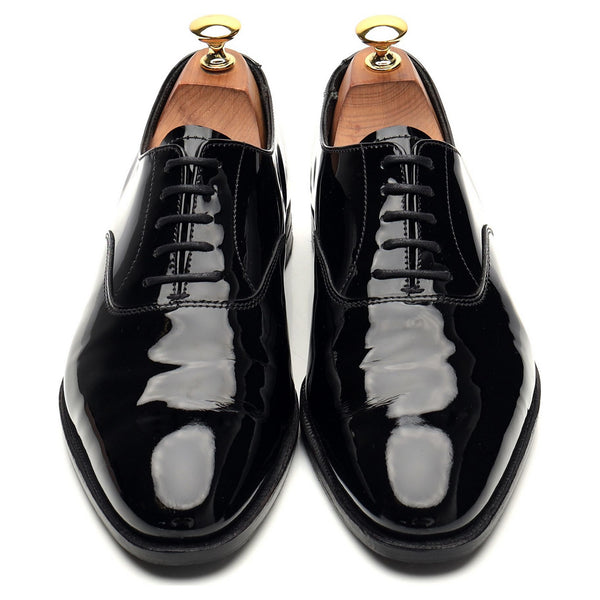 'Overton' Black Patent Leather Oxford UK E Abbot's Shoes