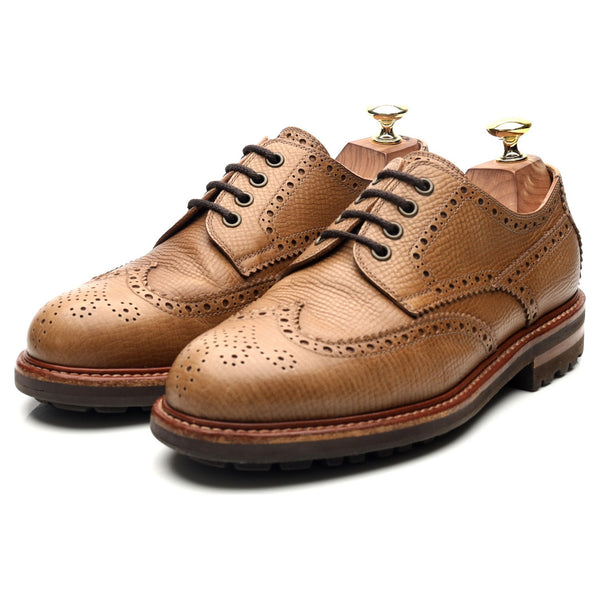 Light Brown Leather Derby Brogues UK 6.5 EU 40.5 - Abbot's Shoes