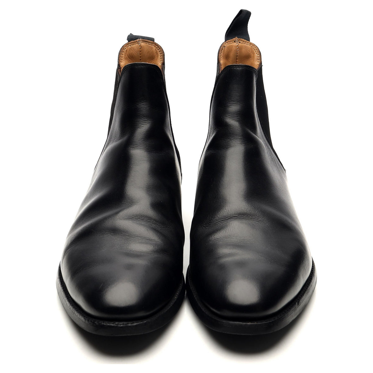 &#39;Chelsea 8&#39; Black Leather Boots UK 7.5 E