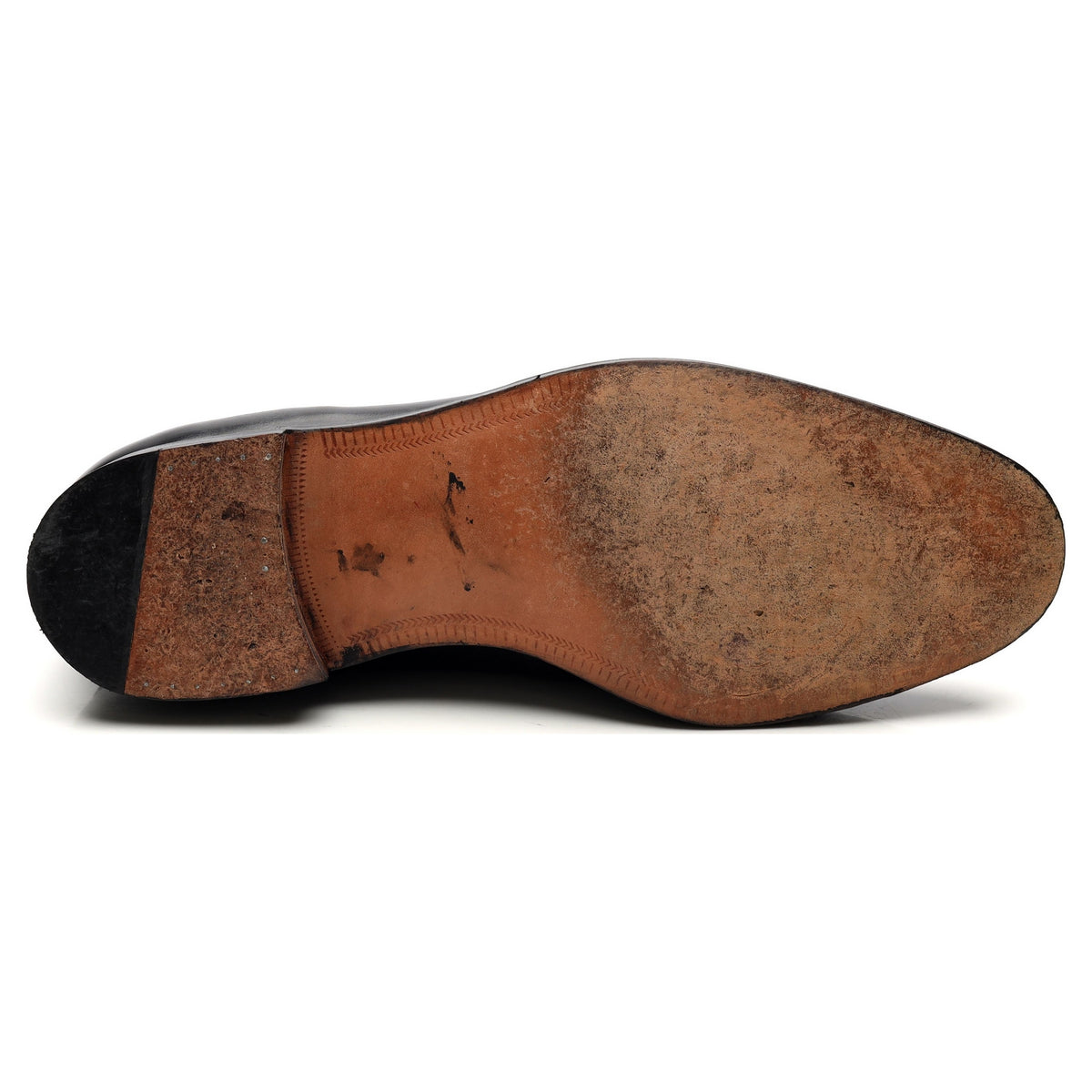 Black Leather Tassel Loafers UK 11