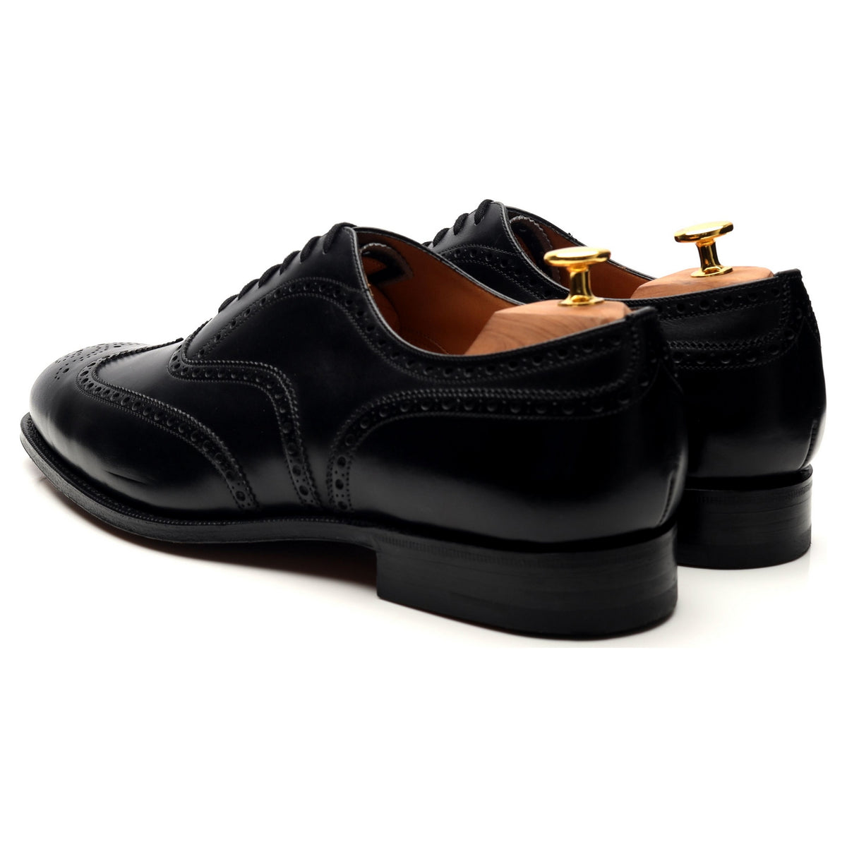 &#39;Chetwynd&#39; Black Leather Oxford Brogues UK 11.5 G