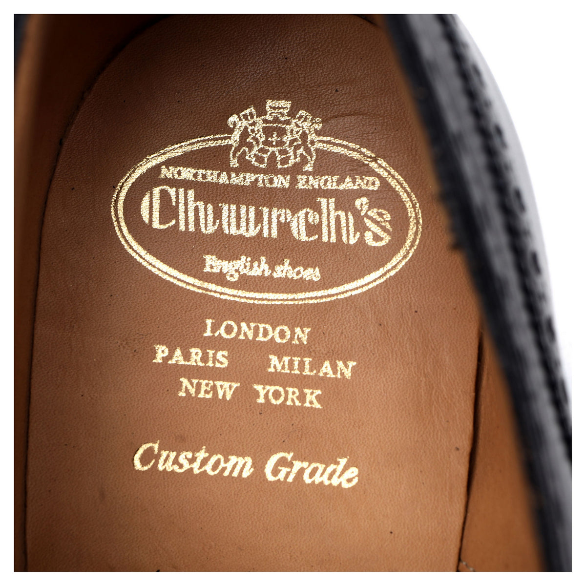 &#39;Chetwynd&#39; Black Leather Oxford Brogues UK 11.5 G