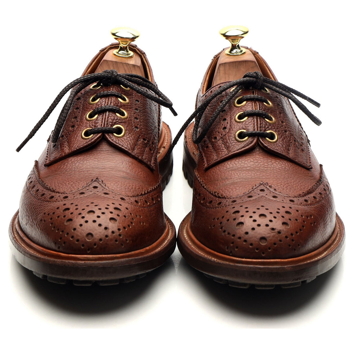 &#39;Bourton&#39; Brown Leather Derby Brogues UK 7