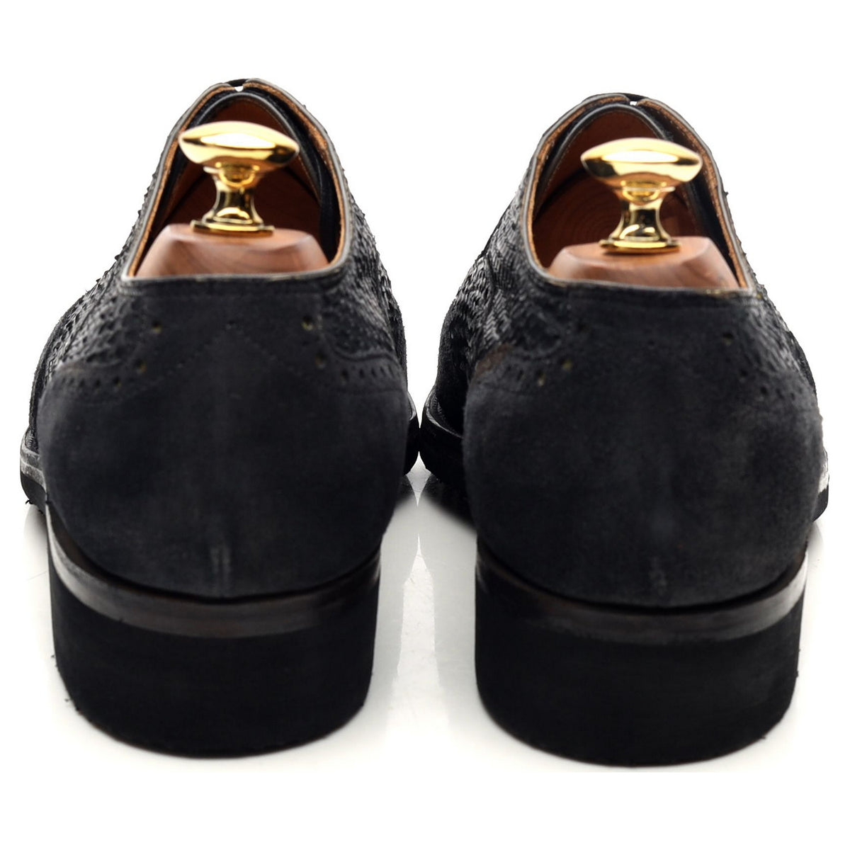 &#39;Vendome&#39; Bi-Material Black Leather Suede Oxford Brogues UK 6 E