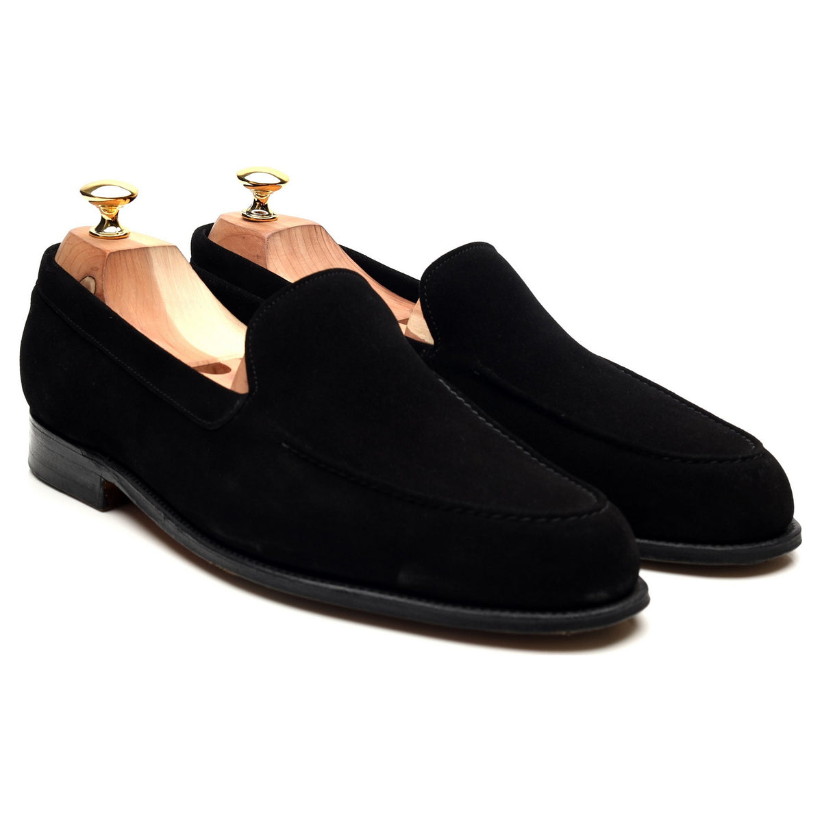 &#39;Chester&#39; Black Suede Loafers UK 9.5 E