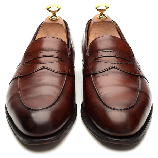 フェンコート」ブラウン ミュージアムレザーローファー UK 6.5 E