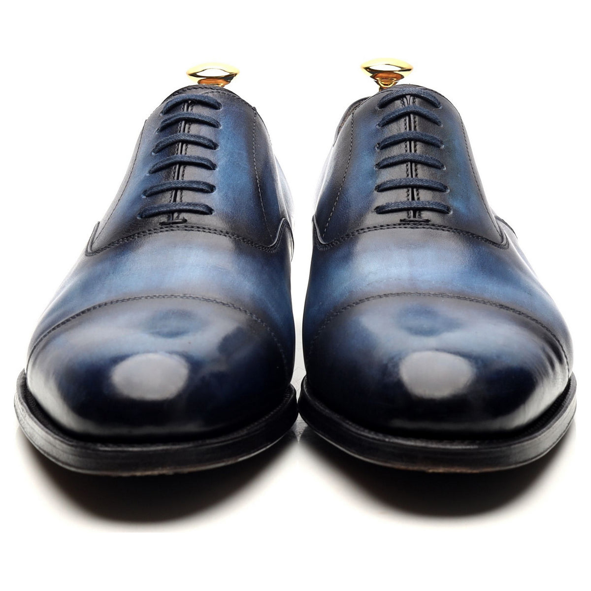 &#39;Eugene&#39; Blue Leather Oxford UK 8.5