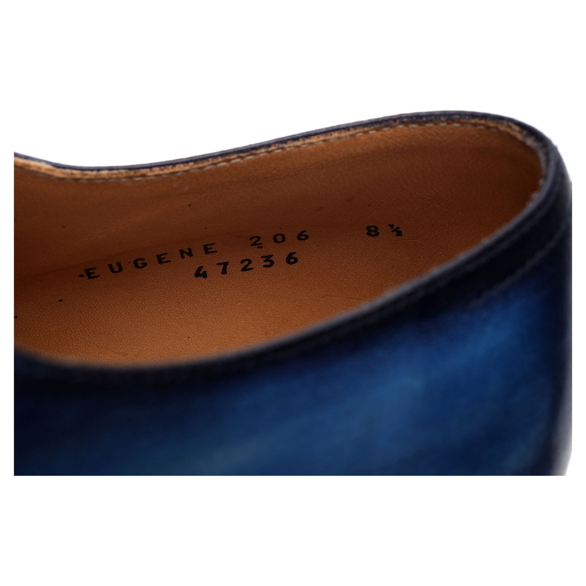 &#39;Eugene&#39; Blue Leather Oxford UK 8.5