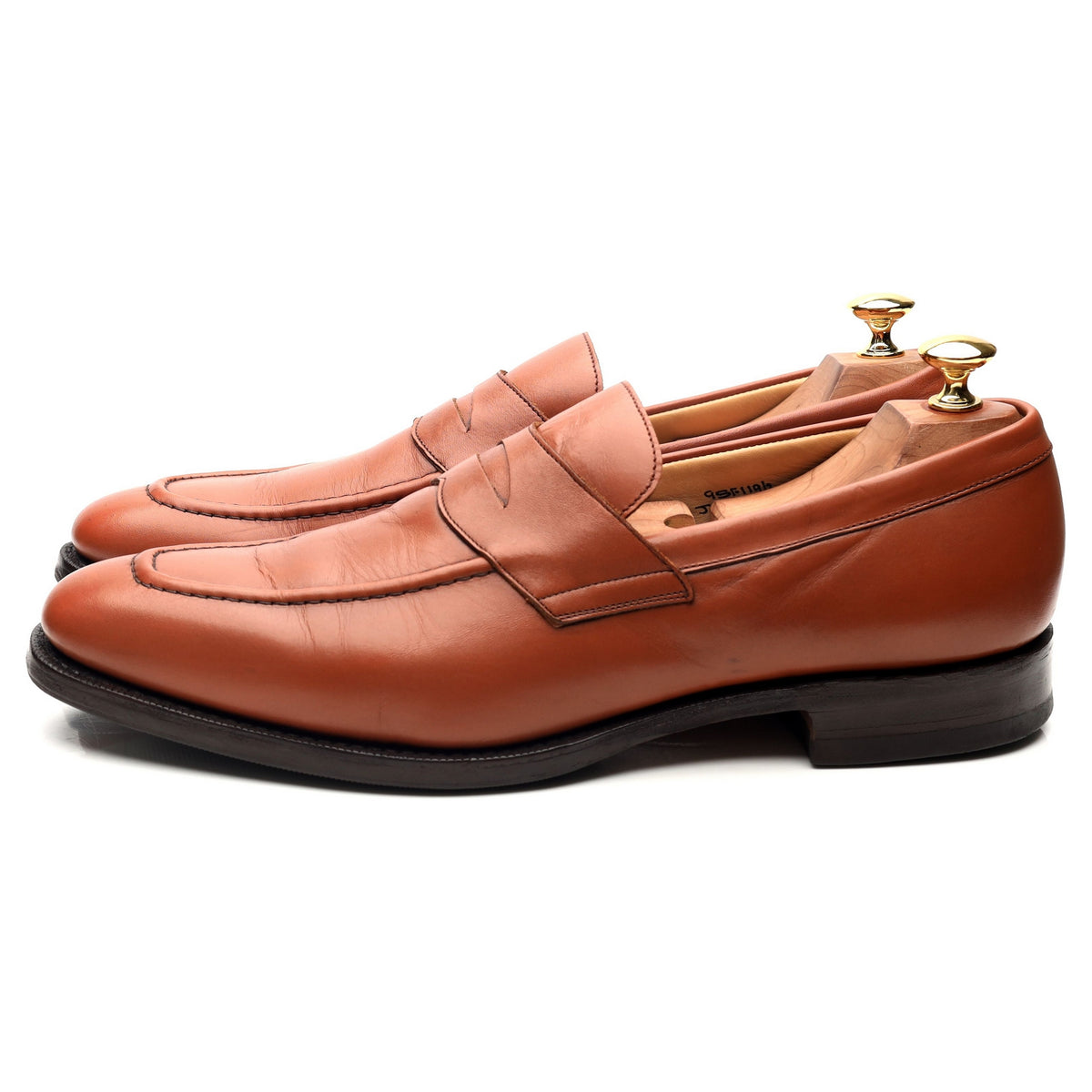 &#39;Sears&#39; Tan Brown Leather Loafers UK 9.5 F