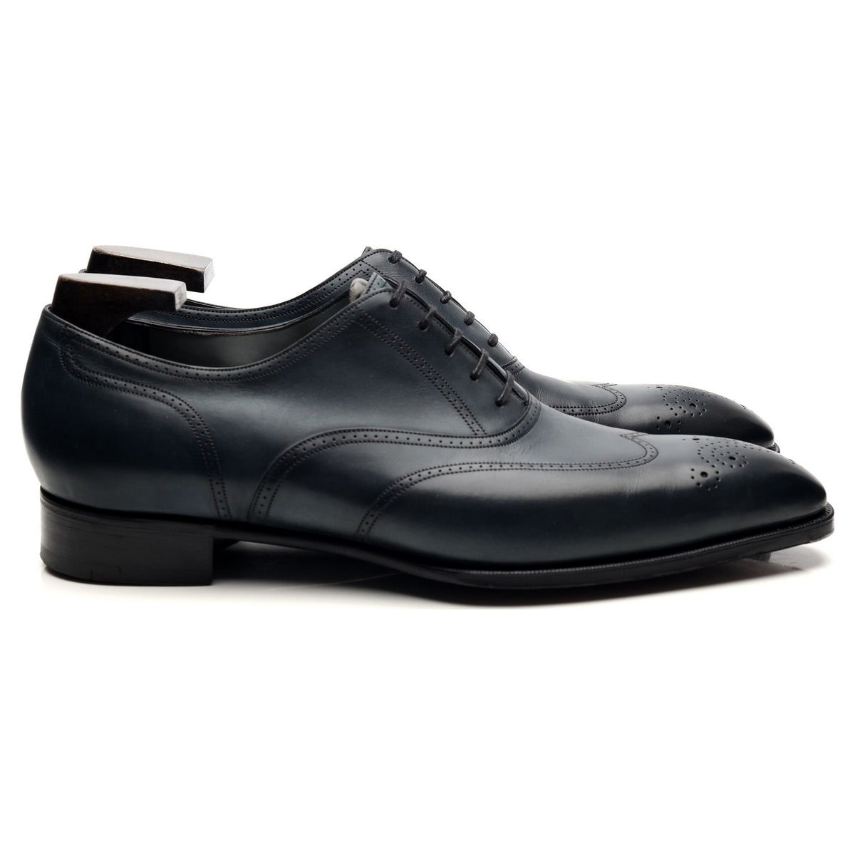 Deco &#39;Mitchell&#39; Navy Blue Leather Oxford Brogues UK 10.5 F