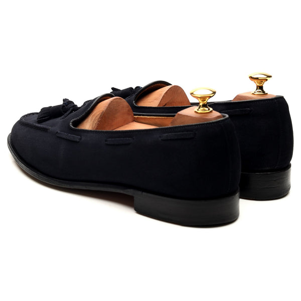 'Keats II' Navy Blue Suede Tassel Loafers UK 9 F - Abbot's Shoes