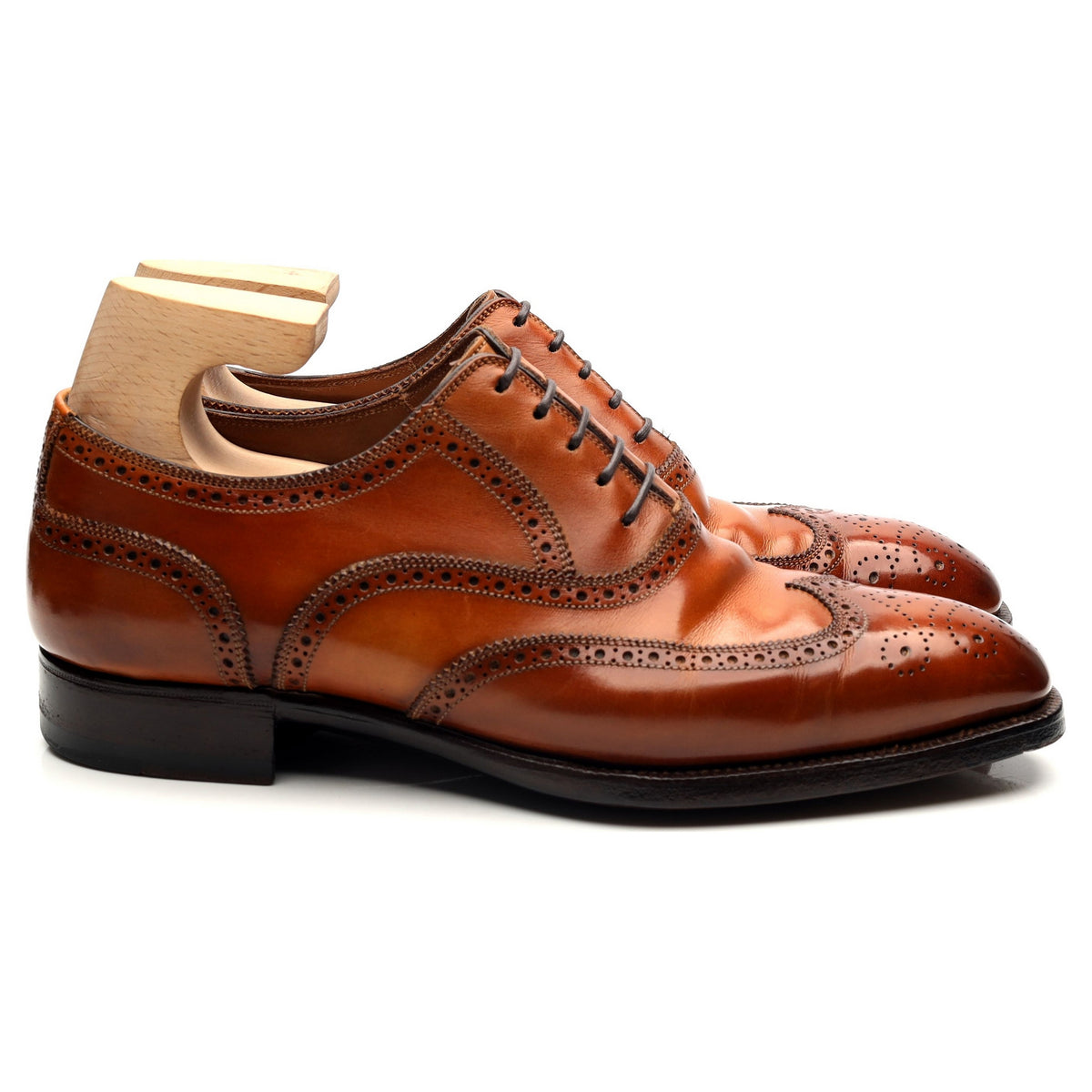 &#39;Titanus&#39; Tan Brown Leather Oxford Brogues UK 7.5 E