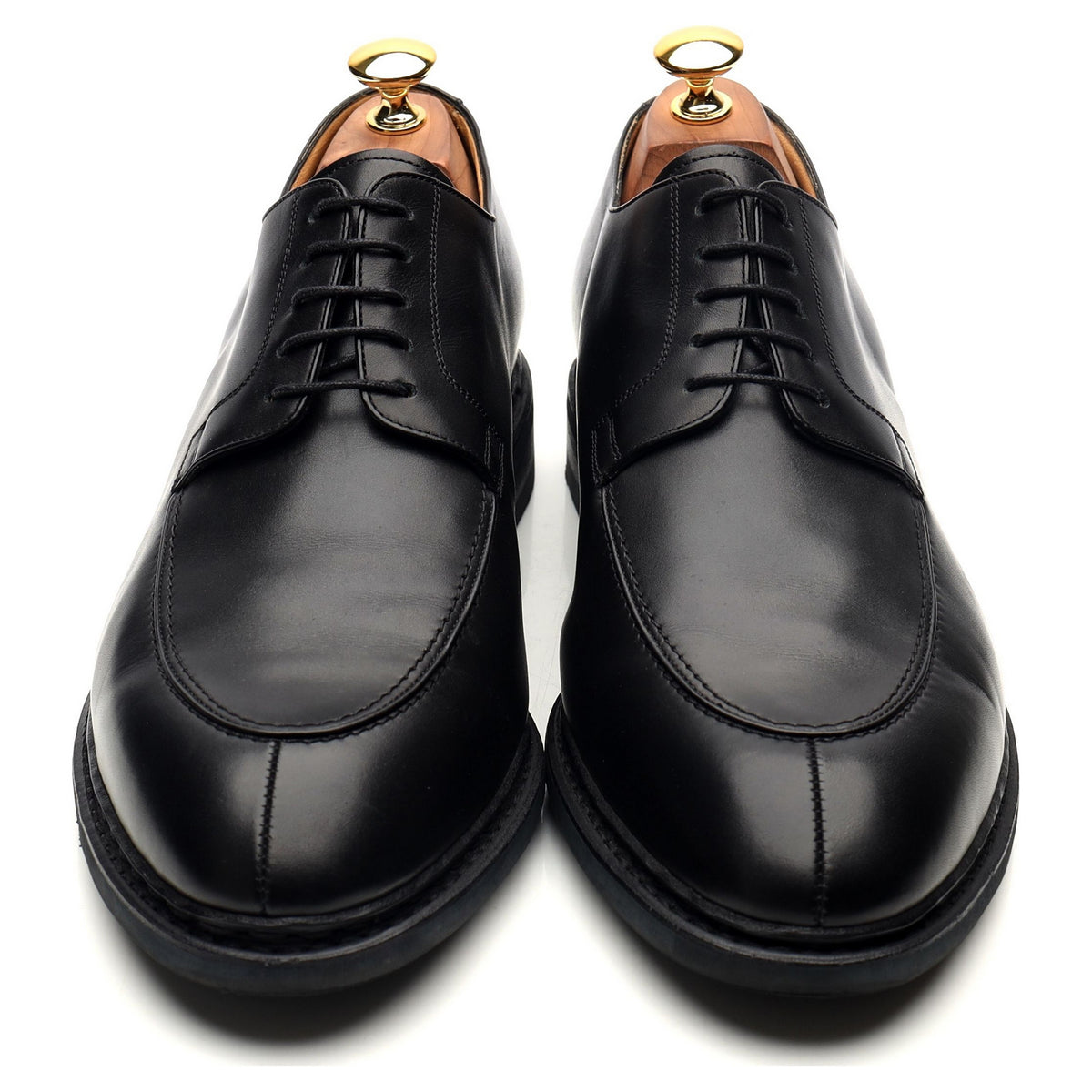 &#39;Rosseau&#39; Black Leather Split Toe Derby UK 10