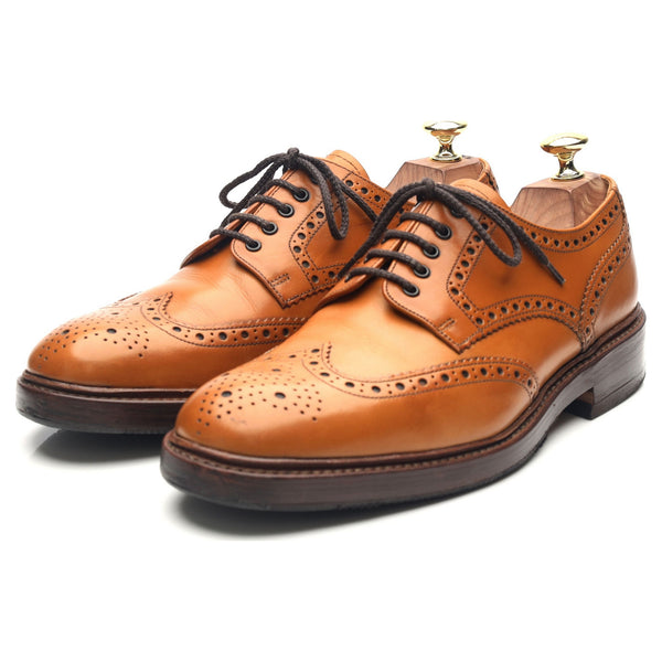 1880 'Chester 2' Tan Brown Leather Derby Brogues UK 7 F