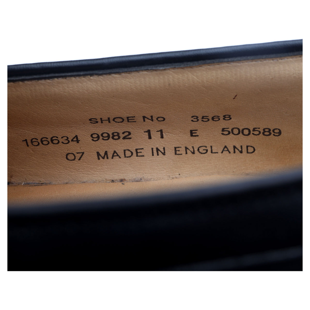 Black Leather Tassel Loafers UK 11 E
