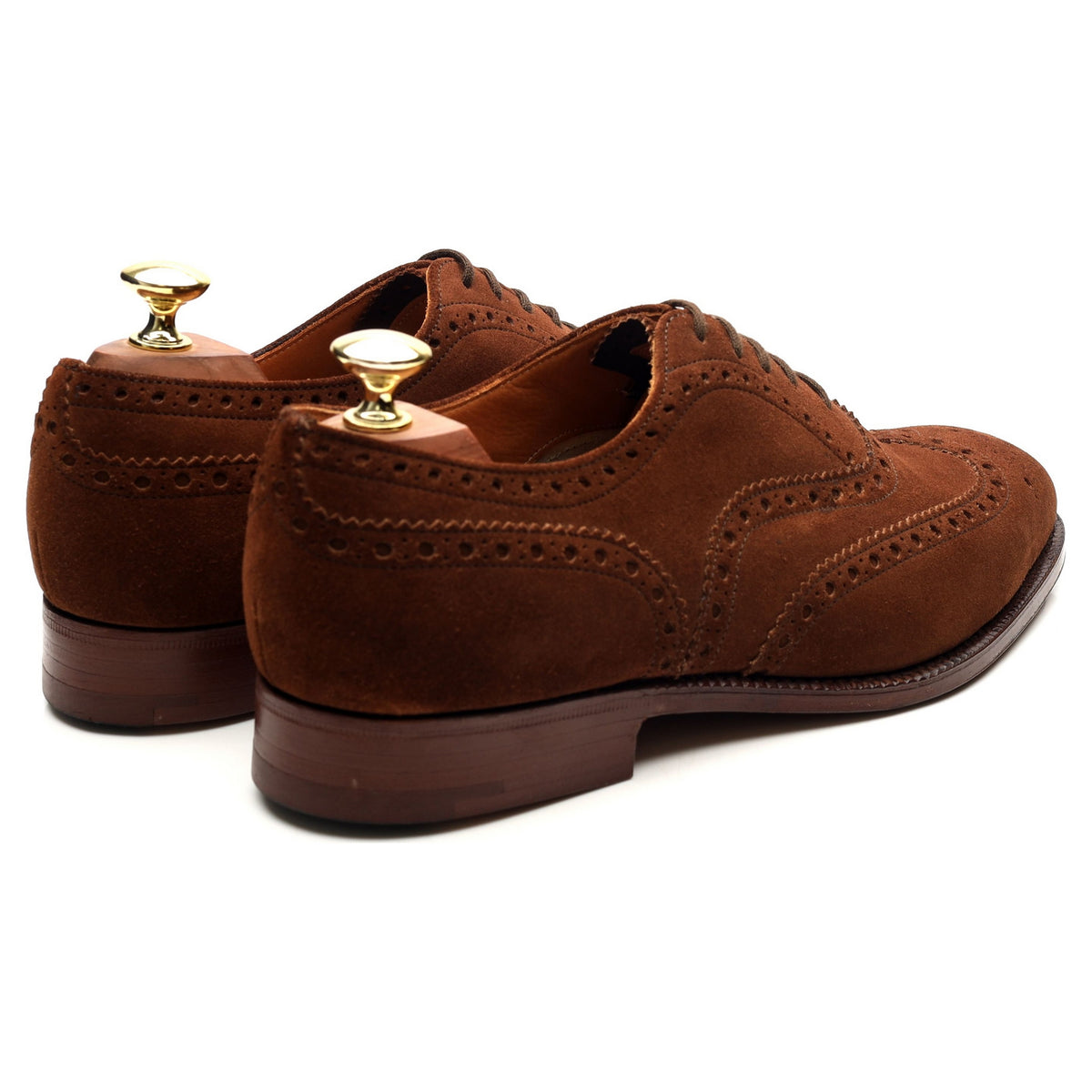 &#39;Chetwynd&#39; Snuff Brown Suede Brogues UK 7.5 G