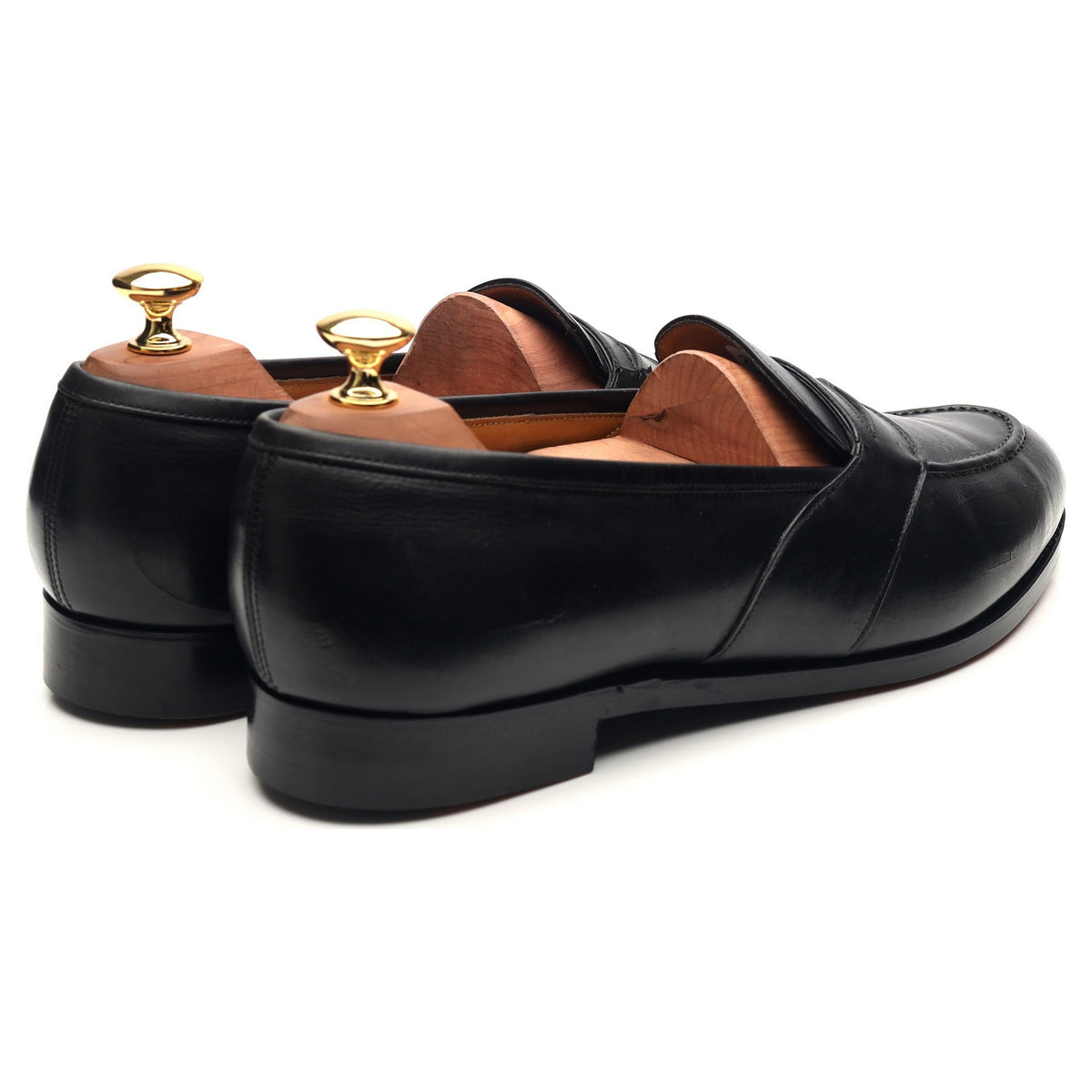 &#39;Montpellier&#39; Black Leather Loafers UK 9.5 E