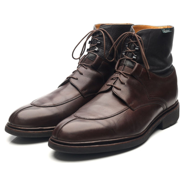 Beaumont' Dark Brown Leather Boots UK Abbot's Shoes