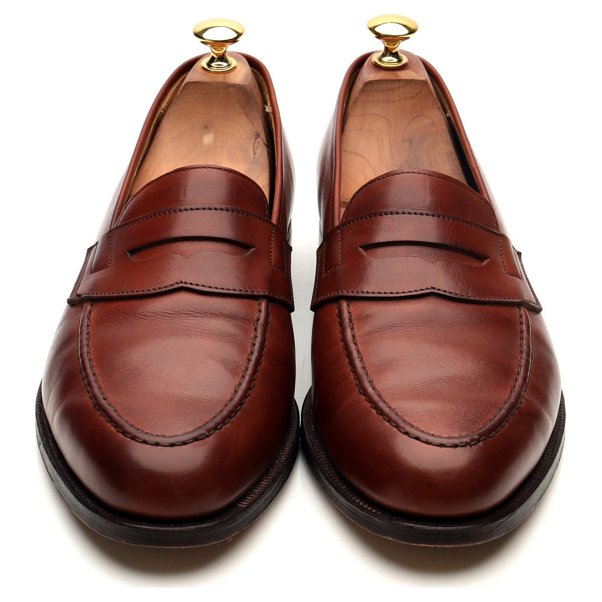 &#39;Eaton&#39; Tan Brown Leather Loafers UK 9.5 EX