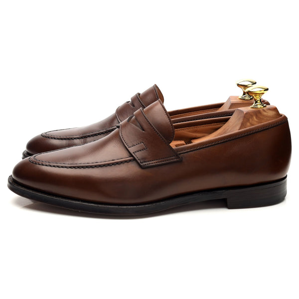 Sydney' Brown Leather Penny Loafers UK G Abbot's Shoes