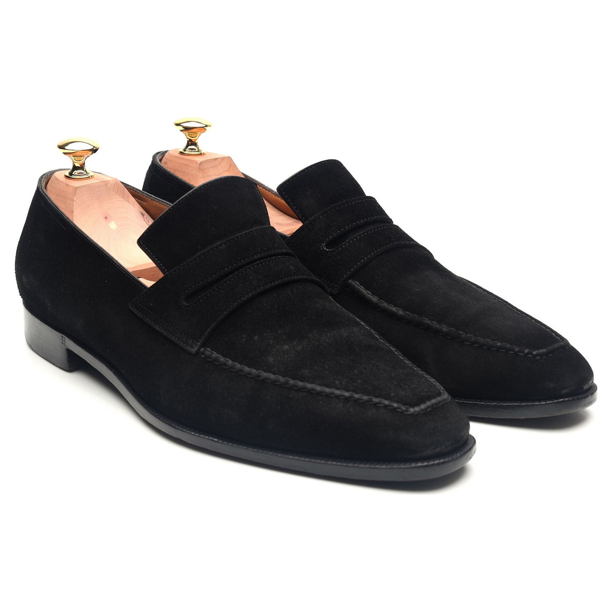 &#39;Andy&#39; Black Suede Loafers UK 9.5