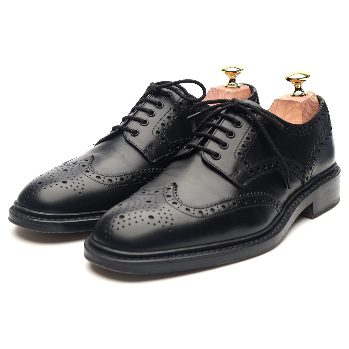 1880 &#39;Chester 2&#39; Black Leather Derby Brogues UK 7 F