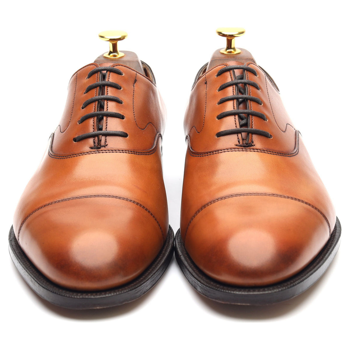 &#39;Chelsea&#39; Tan Brown Leather Oxford UK 7 E