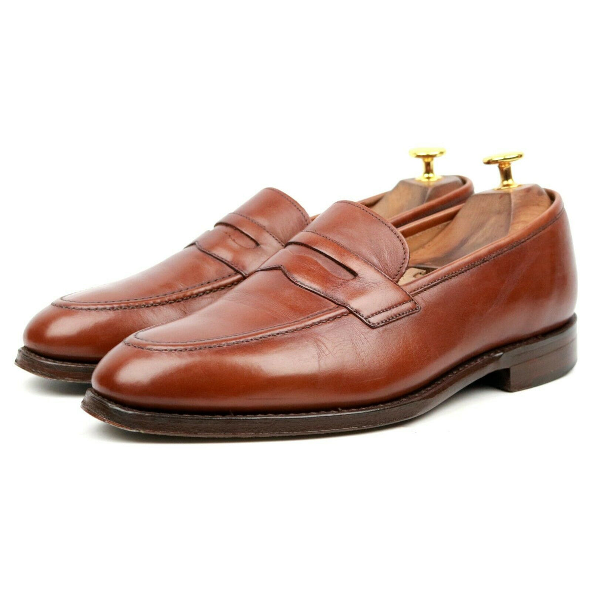 1880 &#39;Whitehall&#39; Tan Brown Leather Loafers UK 7 F