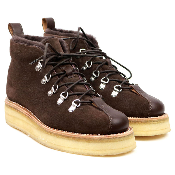 Women's 'Bridget' Brown Suede Hiker Boots UK Abbot's Shoes