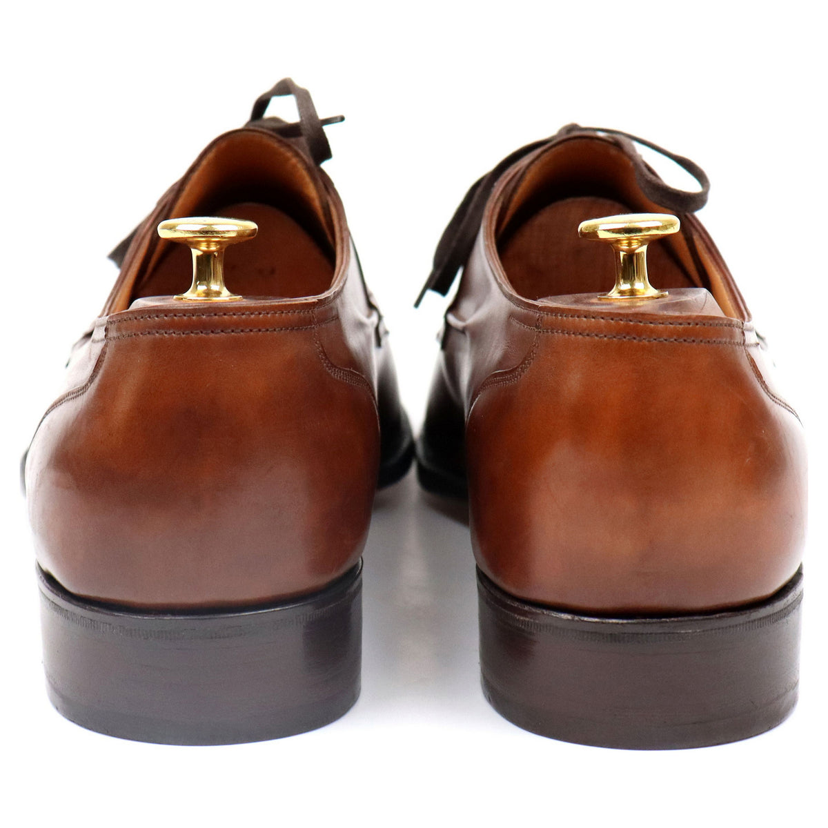 &#39;Grafton&#39; Brown Leather Derby UK 10.5 E