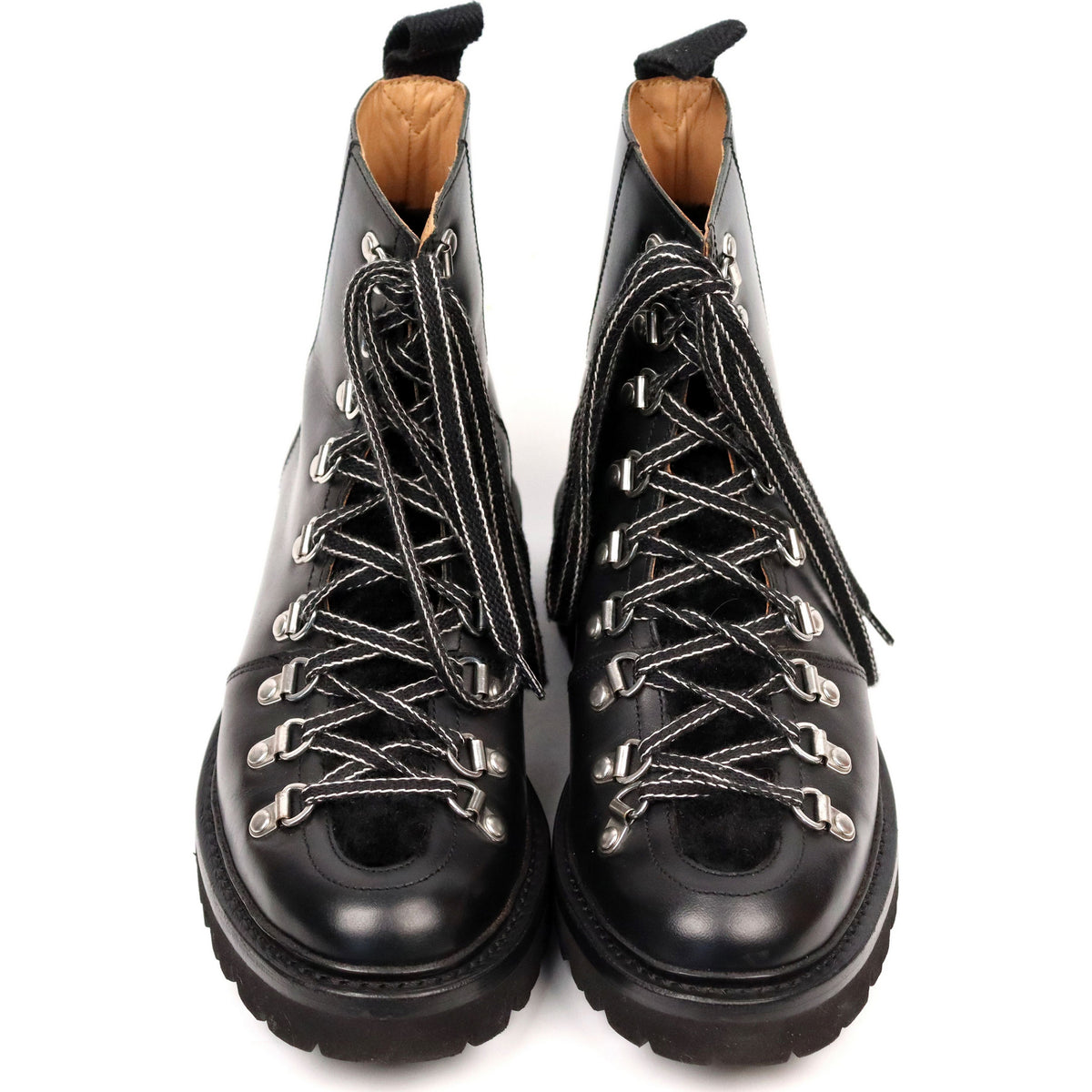 Women&#39;s &#39;Nanette&#39; Black Leather Hiker Boots UK 4.5