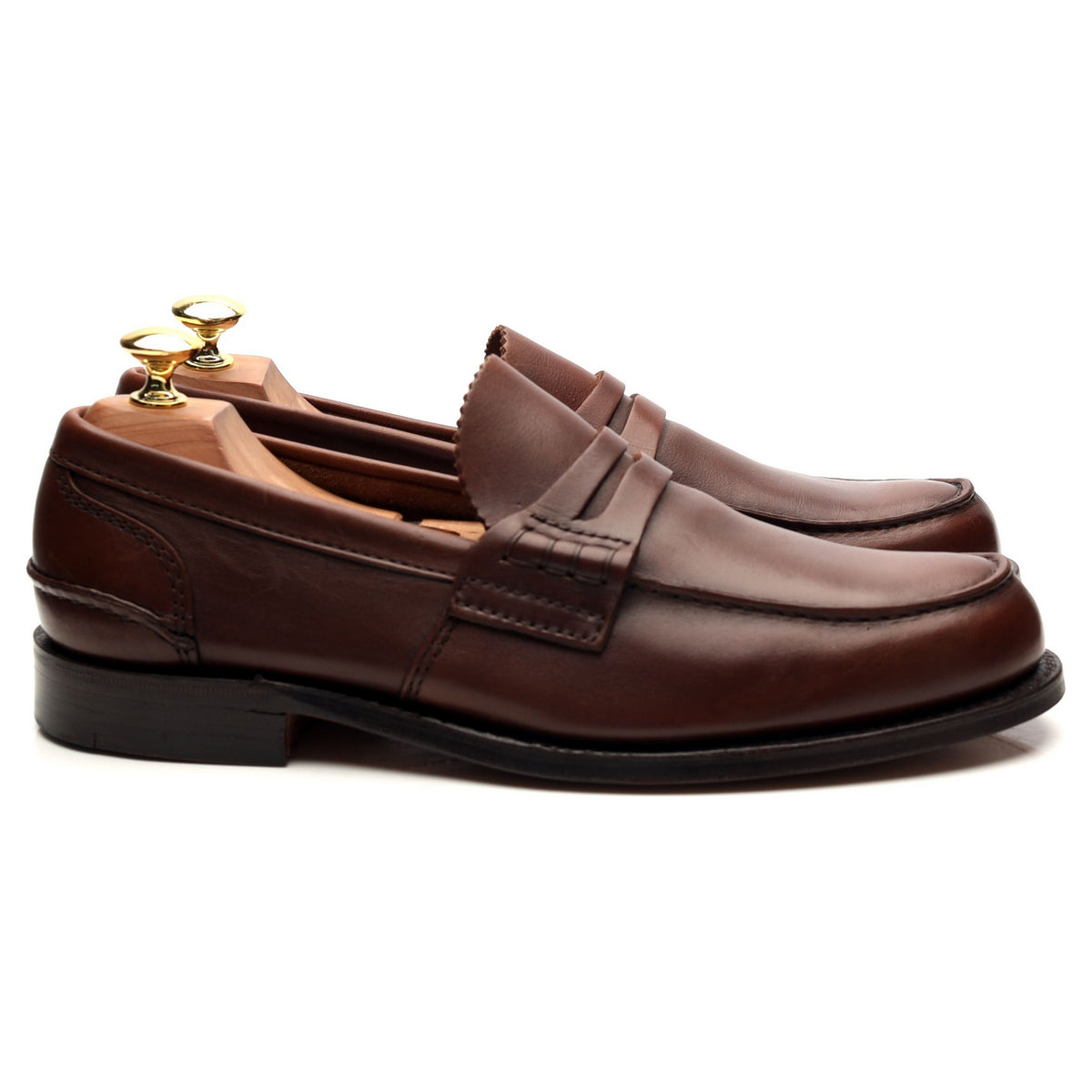&#39;Pembrey&#39; Brown Leather Loafers UK 8.5 G