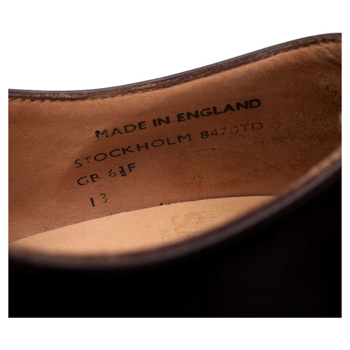 &#39;Stockholm&#39; Dark Brown Leather Oxford UK 6.5 F