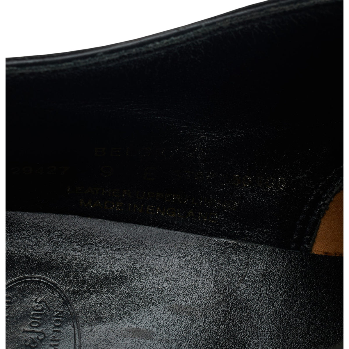 'Belgrave' Black Leather Oxford Brogues UK 9 E