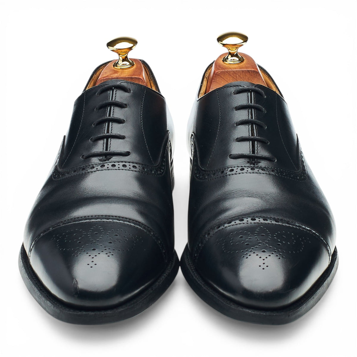 'Malton' Black Leather Oxford Brogues UK 9 E