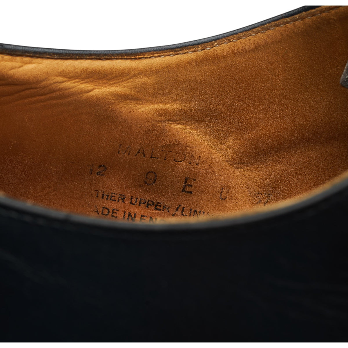 'Malton' Black Leather Oxford Brogues UK 9 E