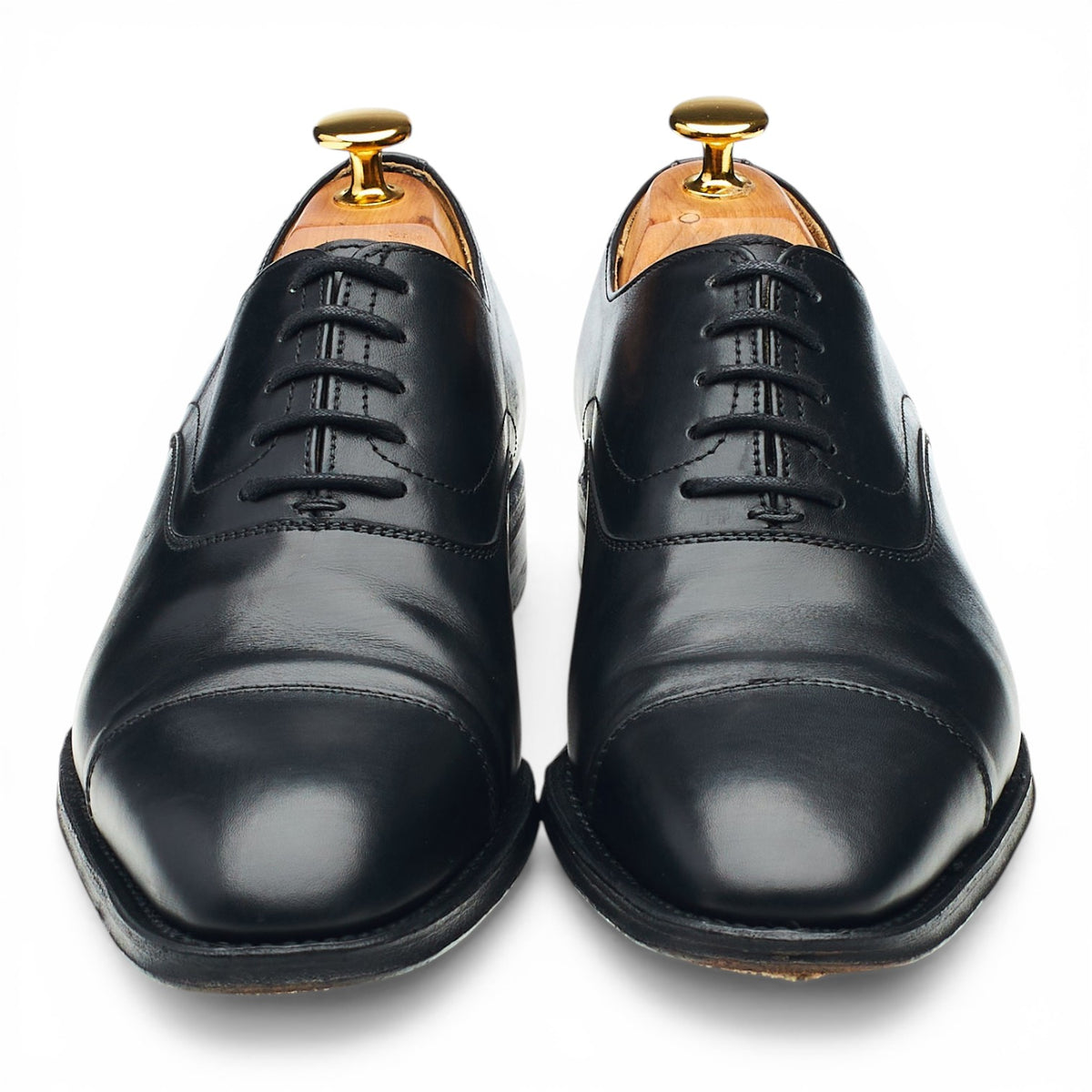 '3869' Black Leather Oxford UK 6
