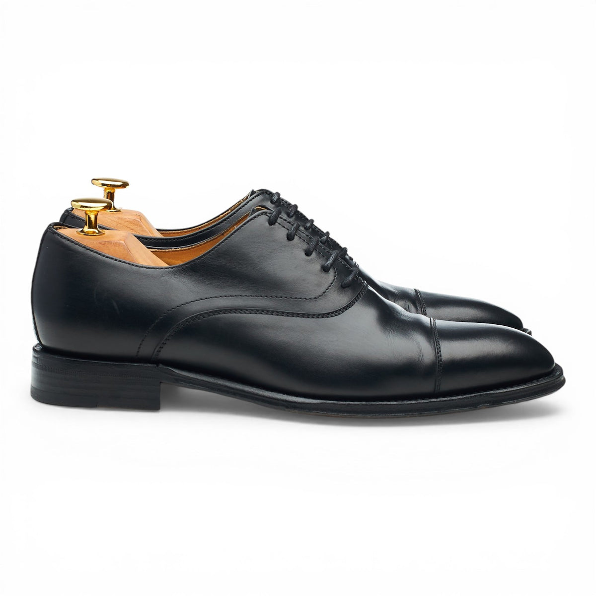 '3869' Black Leather Oxford UK 6