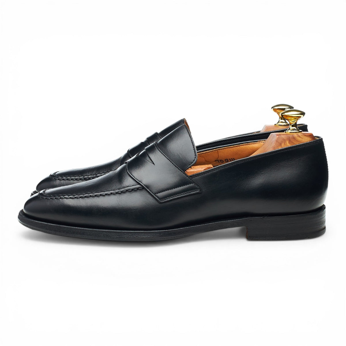 'Hertford' Black Leather Loafers UK 7 G