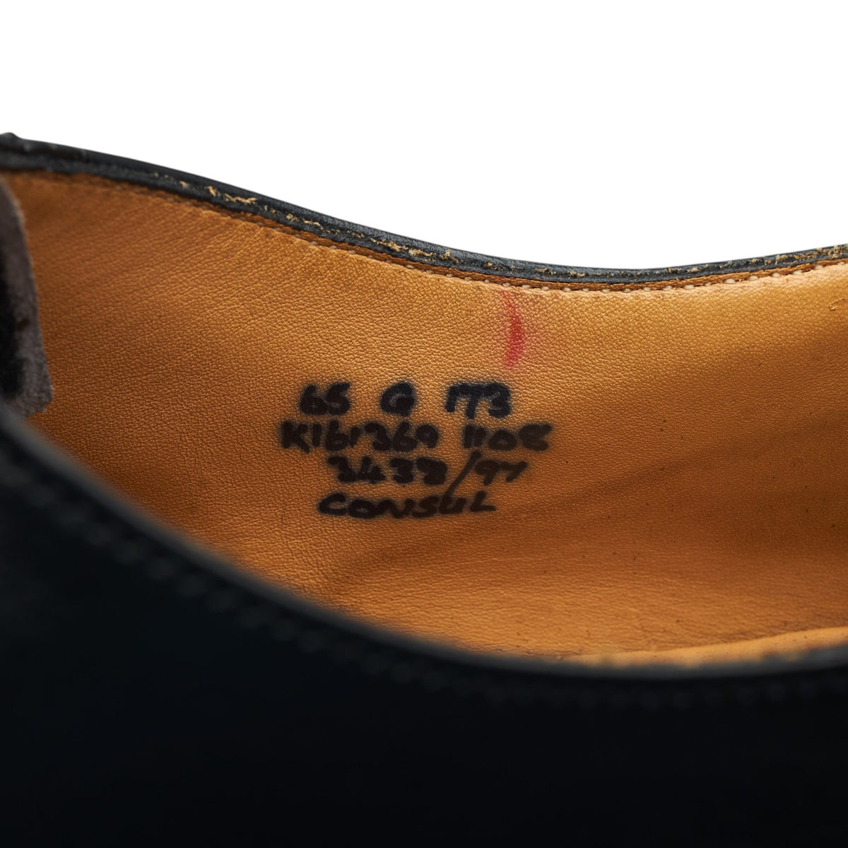 'Consul' Black Leather Oxford UK 6.5 G