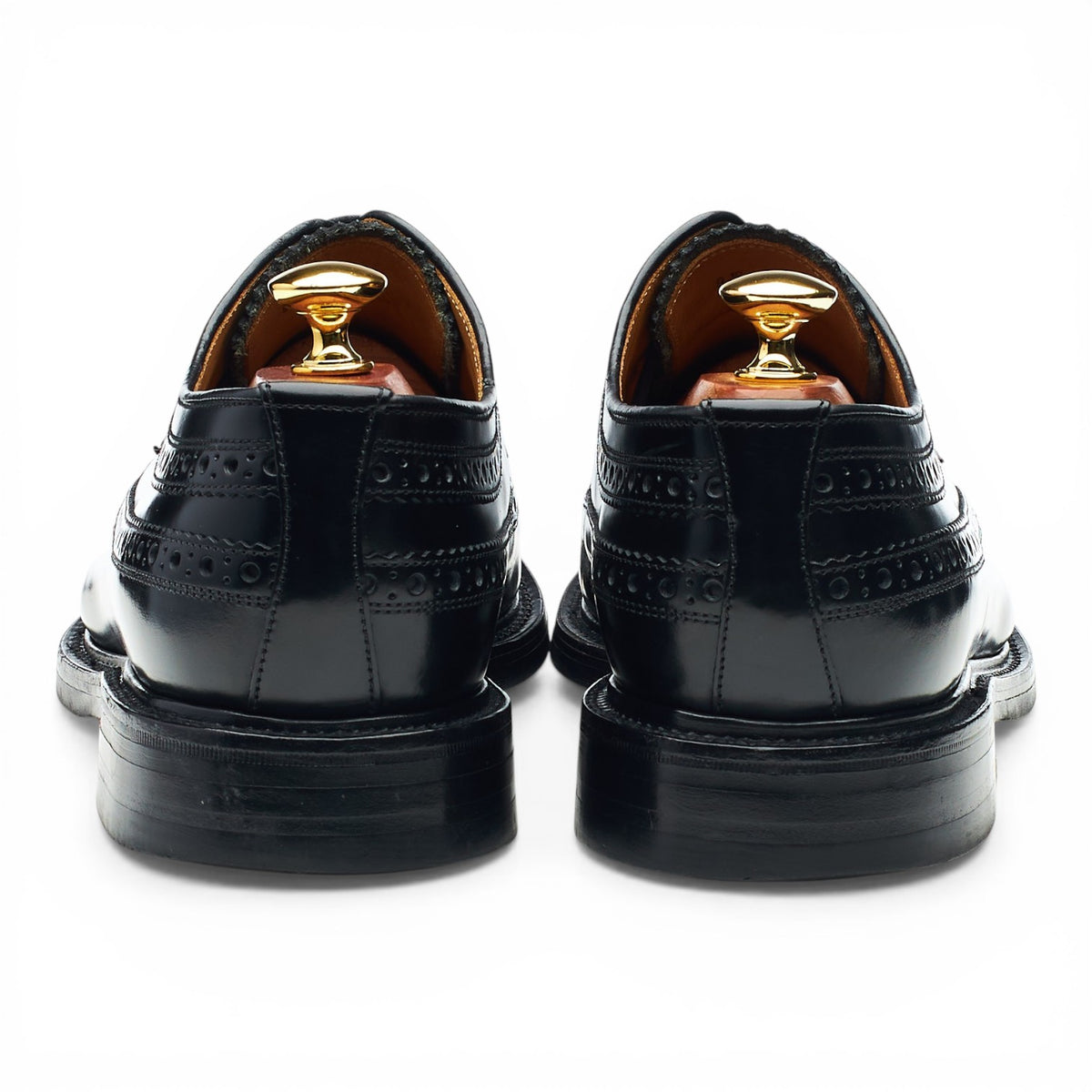 'Sovereign' Black Leather Derby Brogues UK 9.5 F