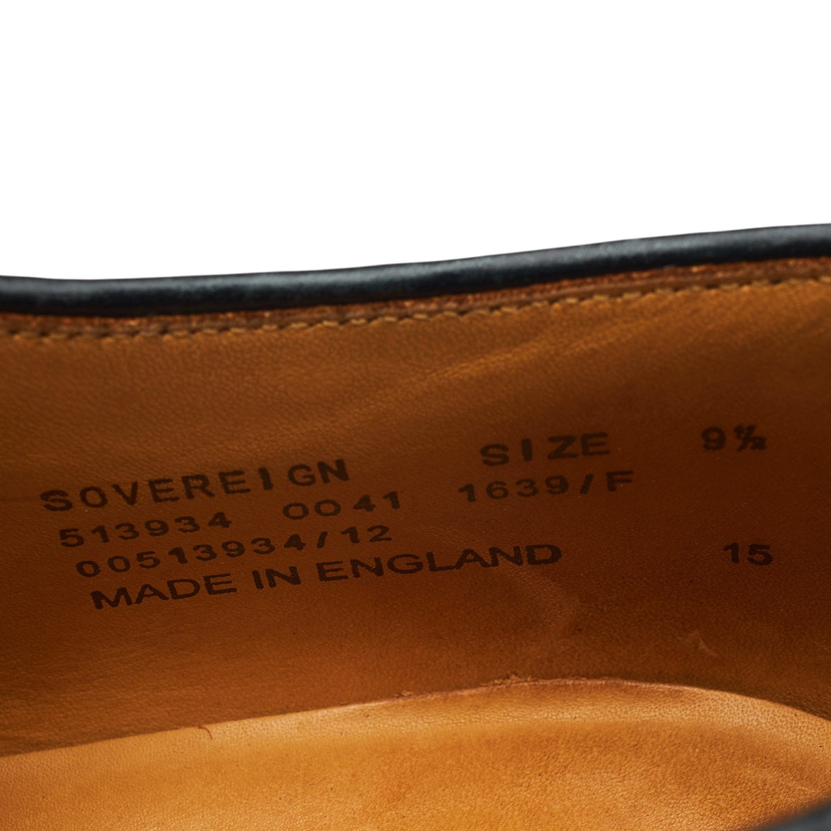 'Sovereign' Black Leather Derby Brogues UK 9.5 F