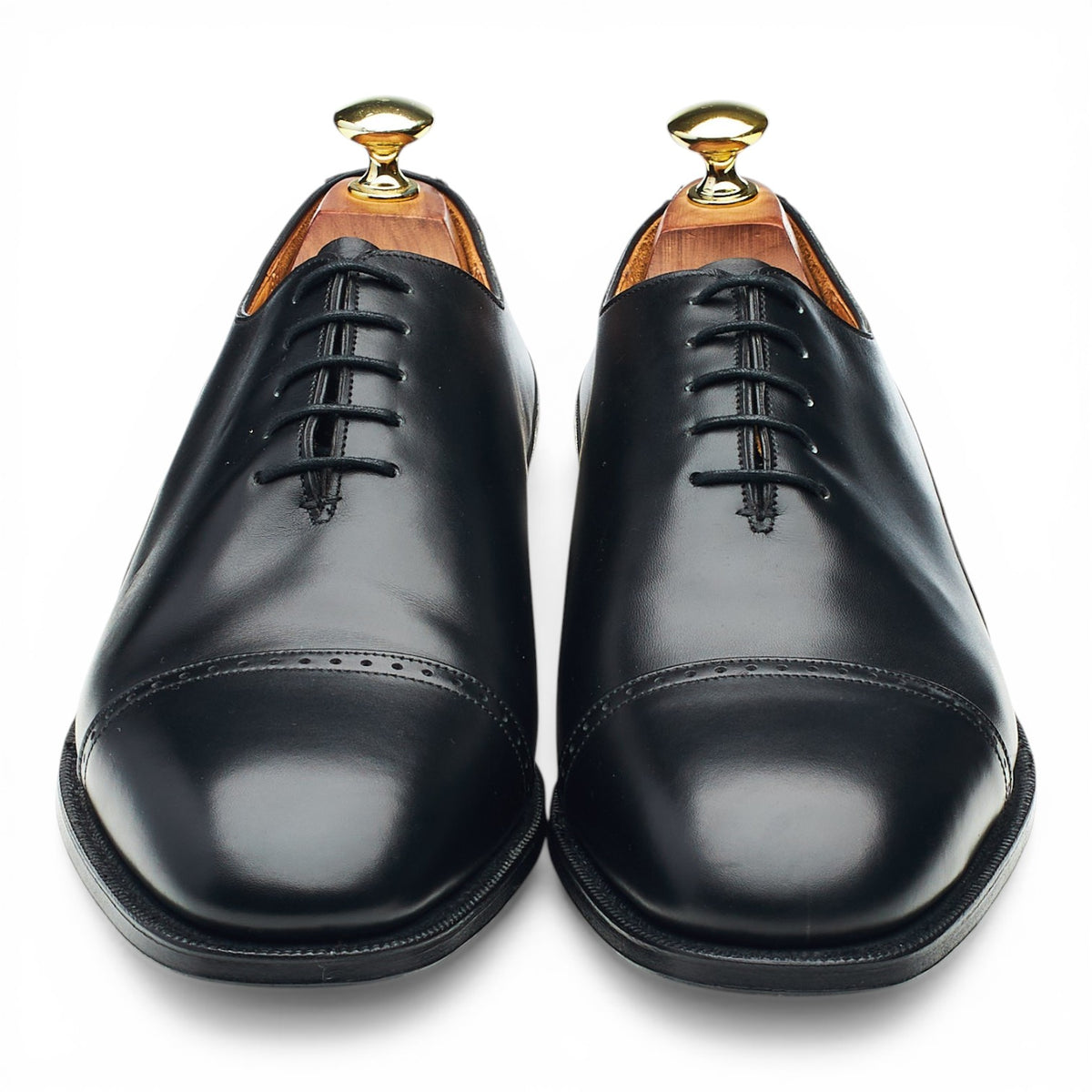 MTO Black Leather Oxford Brogues UK 8 F