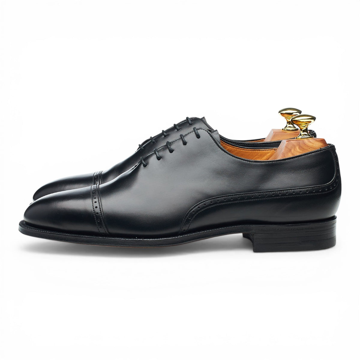 MTO Black Leather Oxford Brogues UK 8 F