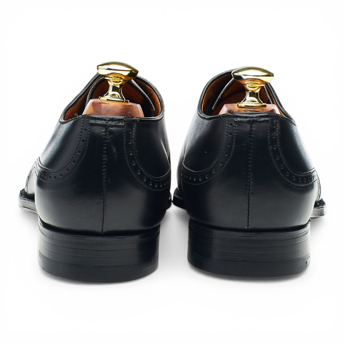 MTO Black Leather Oxford Brogues UK 8 F