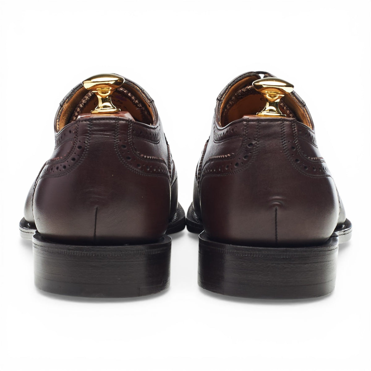 'Charles' Dark Brown Leather Oxford Brogues UK 9.5 F